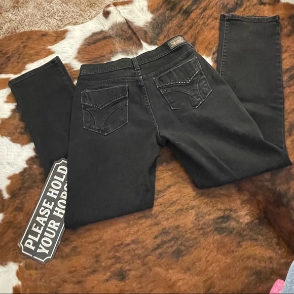 Levi’s 505 Straight Black Label Black Denim Mid Waist Jean - Picture 4 of 12